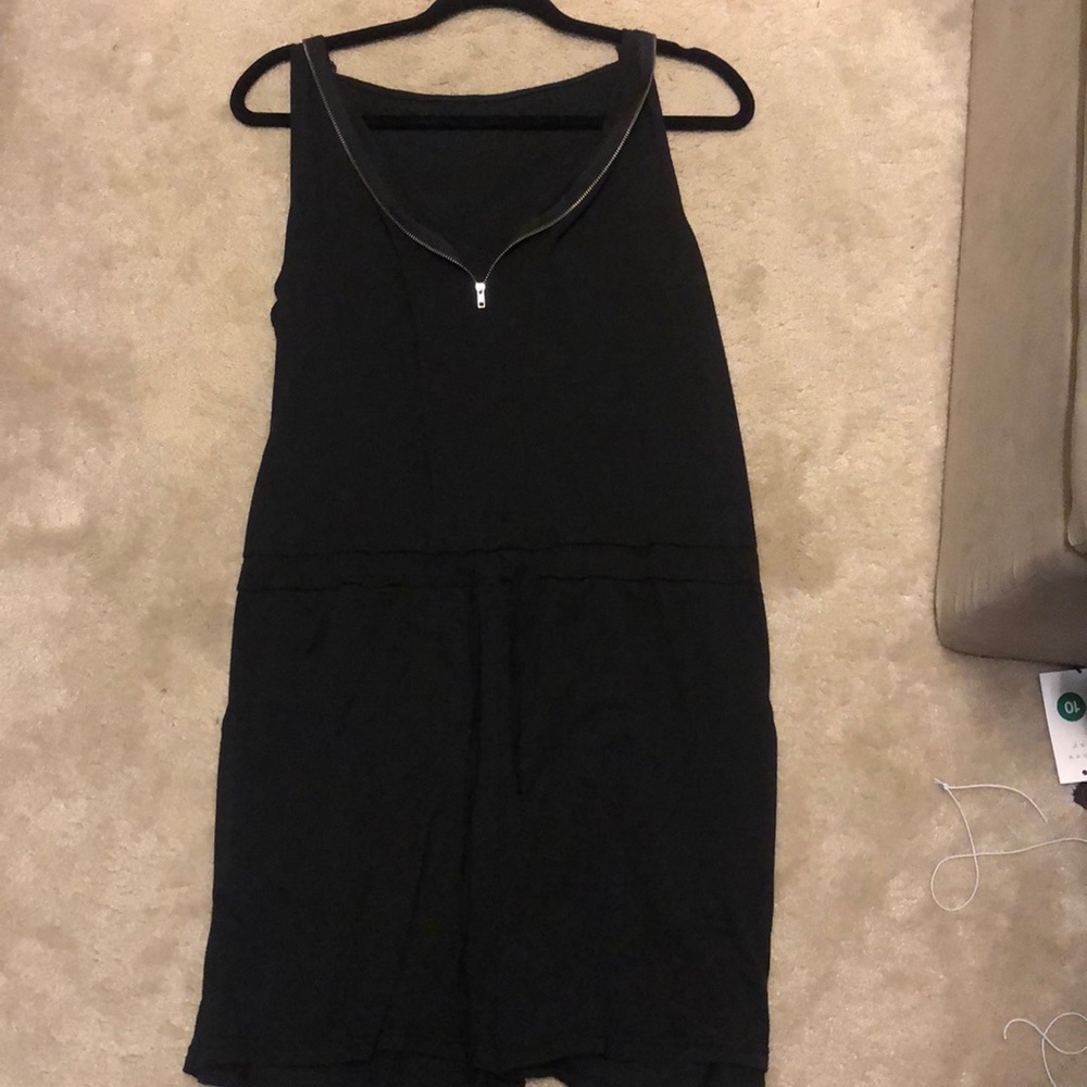 Black cotton romper